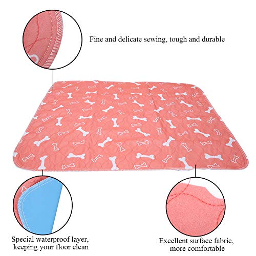 Smandy Pet Pee Pad, 3 Tamaños Reutilizable Impermeable Cachorro Perro Gato Pee Cama Cojín Alfombra Lavable Pet Trainging Pads Super Absorbente Perro Orina Estera(70 × 80cm)