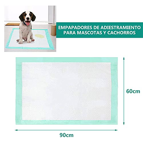 SMELL & SMILE Empapadores Desechables Perros Gatos Toallitas de Entrenamiento para Mascotas empapadores para Perros (60 * 90cm 40PC)