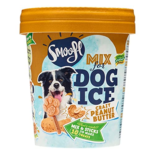 Smoofl Premium Snacks para Perros Sabor Mantequilla de Cacahuete - Helado para Perros como Snack. Refresco en Verano - Golosina Saludable para Perros con Efecto Refrescante