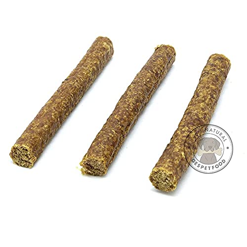 Snack Deshidratado para Perros - Salchicha de Liebre - Bolsa de 500 gr - 100% Carne de Conejo - Sabor Único - Encías Saludables - 100% Natural - Fabricado en España - GESPETFOOD