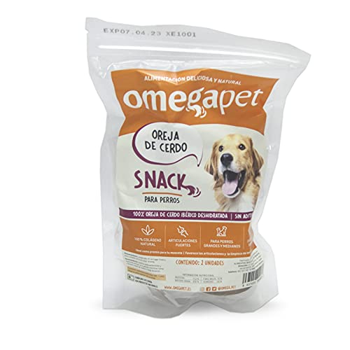 Snack Natural para Perro - Oreja de Cerdo (Pack 6 Bolsas de 2 Unidades) - chuches para Perro - premios para Perros - golosinas para Perros