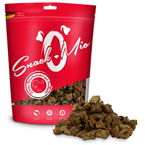 SnackOMio Jugosos Dados de Carne de Pavo 125 g, 1 Paquete (1 x 0,125 kg)