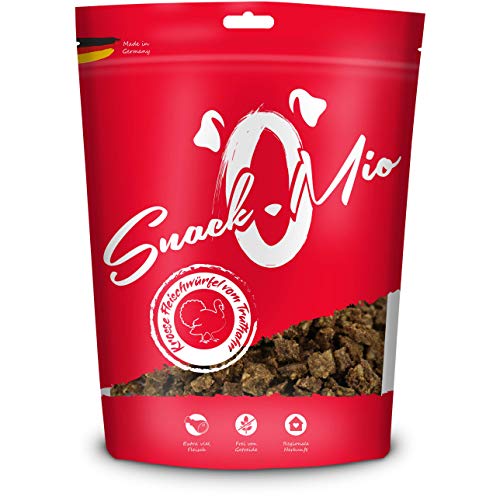 SnackOMio Jugosos Dados de Carne de Pavo 125 g, 1 Paquete (1 x 0,125 kg)