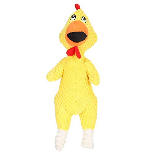 Snufeve6 Juguete de Pollo de Peluche para Perro, Pollo chirriante para Perros Que Hace un Sonido Claro, Cachorros, Juguetes para Masticar, Juguete de Felpa Relleno de Felpa para Interior para Tienda