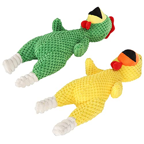 Snufeve6 Juguete de Pollo de Peluche para Perro, Pollo chirriante para Perros Que Hace un Sonido Claro, Cachorros, Juguetes para Masticar, Juguete de Felpa Relleno de Felpa para Interior para Tienda