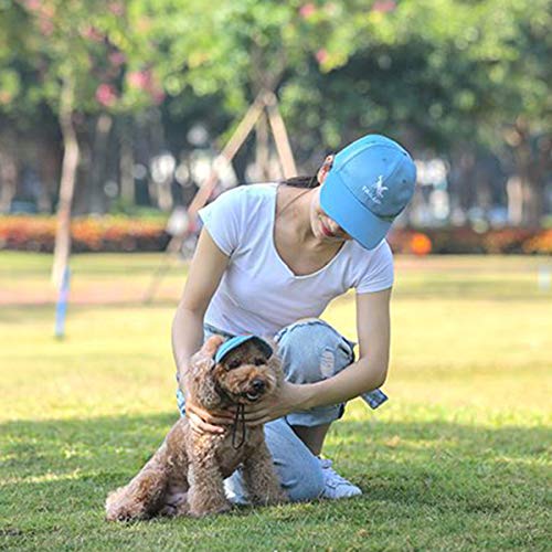 Soapow 2 unids/set perro mamá/papá familia a juego gorra de béisbol moda ajustable al aire libre mascota padre - sombrero niño