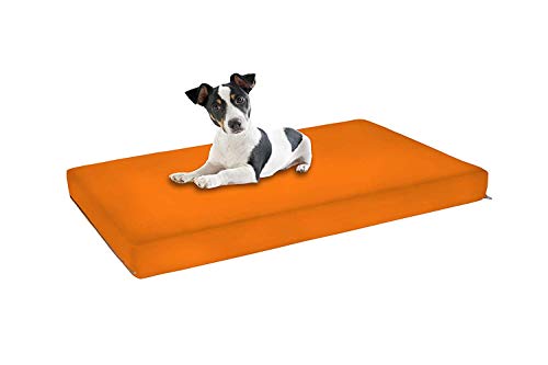 Sogni e capricci MA-MORBIDOSO ARANCIO-100X60X5CM Colchòn Suave para Perros y Gatos, Microfiber, Naranja, 100X60CM