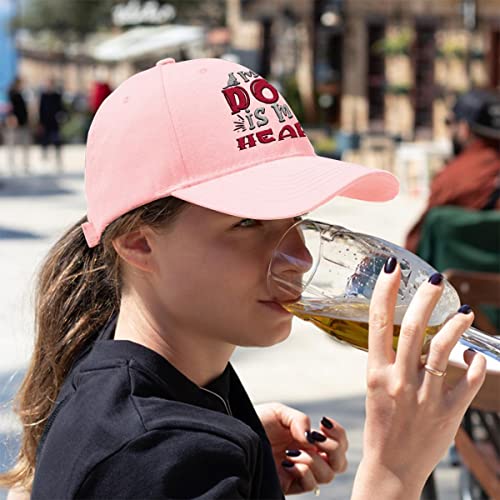 Sombrero de papá Mi perro es mi corazón sombreros para hombre, gorra ajustable de algodón para senderismo, regalo, rosa, Talla única