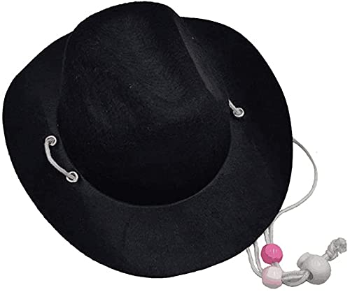 Sombrero de Vaquero para Perro, Accesorio de Disfraz de Mascota para Perros, Gatos, Disfraz de Vacaciones, Mascotas (Negro)