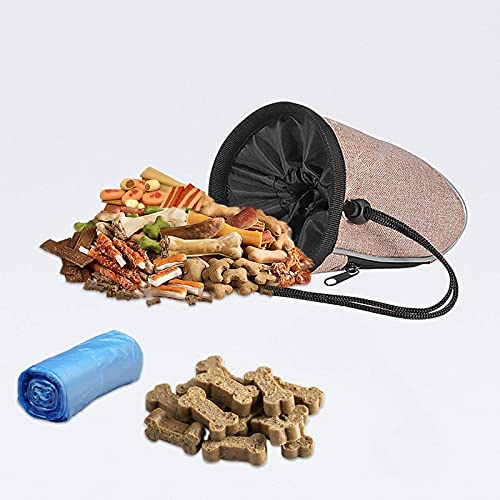 Splend Bolsa de Entrenamiento para Perros, Bolsa de Bocadillos para Perros, Bolsa de Entrenamiento para Bocadillos para Mascotas, Juguetes y Bocadillos para Mascotas al Salir (Rosa