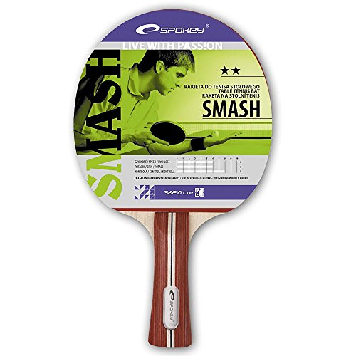 Spokey Smash Raqueta de Tenis de Mesa de 2 Estrellas, Unisex, Color Negro, tamaño Talla única