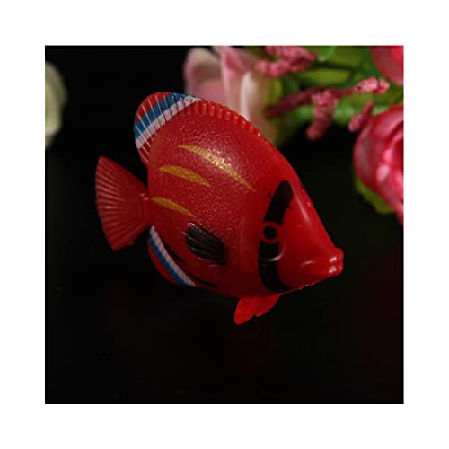 Sraeriot Peces flotantes en Movimiento Artificiales Ornamento de plástico Decoraciones para el Acuario Peces Tanque de Acuario Paisaje Aleatorio 1pc, Peces Artificiales