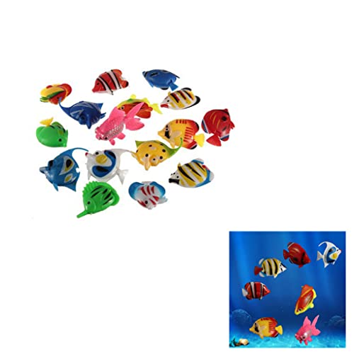 Sraeriot Peces flotantes en Movimiento Artificiales Ornamento de plástico Decoraciones para el Acuario Peces Tanque de Acuario Paisaje Aleatorio 1pc, Peces Artificiales