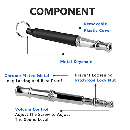 Srup 6 Piezas Silbato Ultrasonido para Perros, Silbato para Perros con Cordón, Silbato Profesional para Perros, para Adiestramiento, Recuperación y Control de Ladridos de Perros