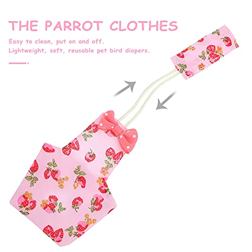 STOBOK Pañal de Pájaro Loro Traje de Vuelo Decorativo Lavable Pañales de Loro Pañales de Paloma Ropa de Pañal para Perico Cockatiel Budgie Rosa Canario S