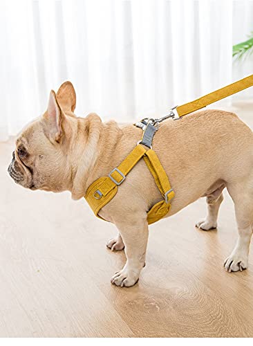 Suave del Arnés y La Correa De Perro De Mascota Reflexivo Tiras Ajustables del Arnés del Perro No Tire No Choke Ligero Chaleco Arnés con Correa para El Pequeño Perro De Peluche Bichon