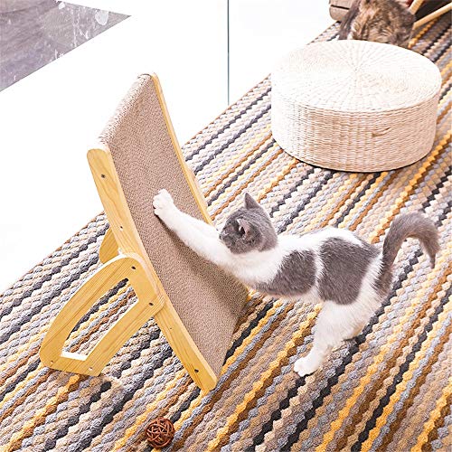 SuDeLLong Bloc de Notas de cartón Arena for Gatos Rascador Shaker Gato del Animal doméstico Garra Grinder Corrugado Plana Gato Juguete Molienda Garras (Color : Natural, Size : 53x12x30cm)