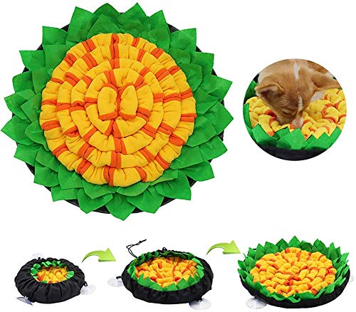 Sunshine smile Alfombra olfativa Perros,Snuffle Mat para Perros,Pet Nariz Trabajo Mat,Alfombrilla de Entrenamiento Interactivo para Perros,Alfombra de Actividades para Mascotas,Dog Snuffle Mat… (F)