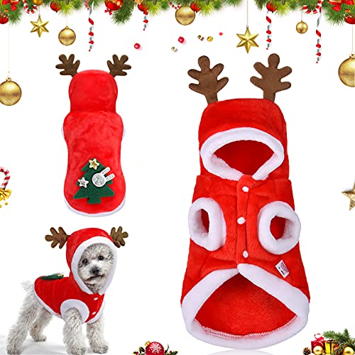 Sunshine smile Disfraz de Perro para Mascotas,Ropa navideña para Perro,Disfraz de Gato Navidad,Disfraz de Navidad para Mascotas,Traje de Perro Santa,Ropa para Mascotas de Navidad (XL)