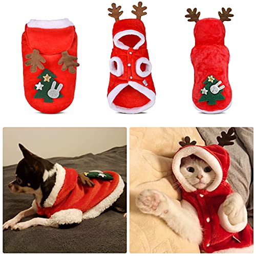 Sunshine smile Disfraz de Perro para Mascotas,Ropa navideña para Perro,Disfraz de Gato Navidad,Disfraz de Navidad para Mascotas,Traje de Perro Santa,Ropa para Mascotas de Navidad (XL)