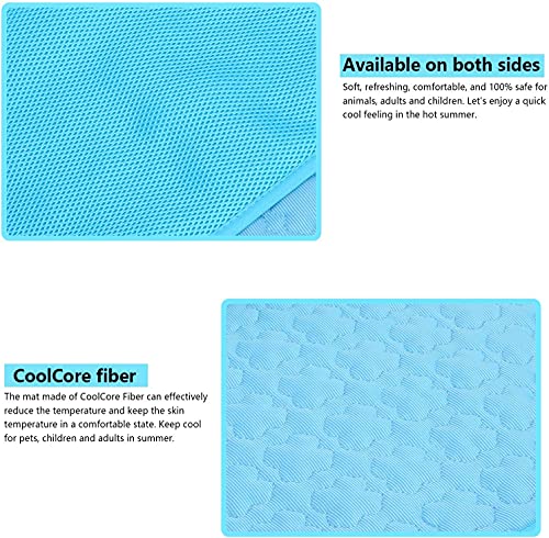 Sunshine smile Esterilla de Refrigeración para Perros,100*70 cm Pet Cooling Mat,Esterilla para Perros Refrigerante,Esterilla Refrigerante Perros,Alfombra Refrescante para Perros,Cama Refrescante Perro