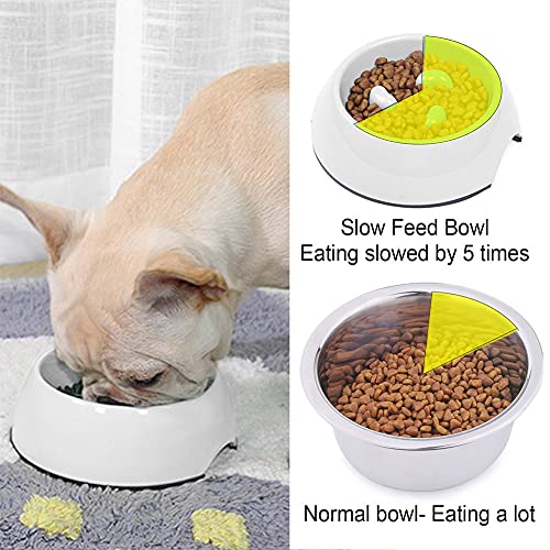 Super Design Comedero Lento en Melamina, Comedero Antivoracidad Antideslizante para Perros y Gatos, Ralentizar la Comida