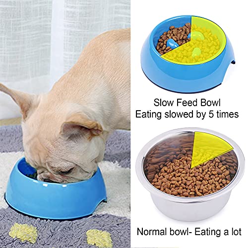 Super Design Comedero Lento en Melamina, Comedero Antivoracidad Antideslizante para Perros y Gatos, Ralentizar la Comida