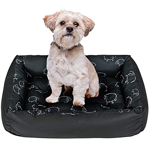 SuperKissen24. - Cama Perro para Perros y Gato - Impermeable - Pequeños Perros - Oveja M