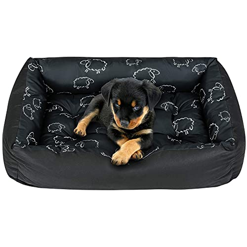 SuperKissen24. - Cama Perro para Perros y Gato - Impermeable - Pequeños Perros - Oveja M