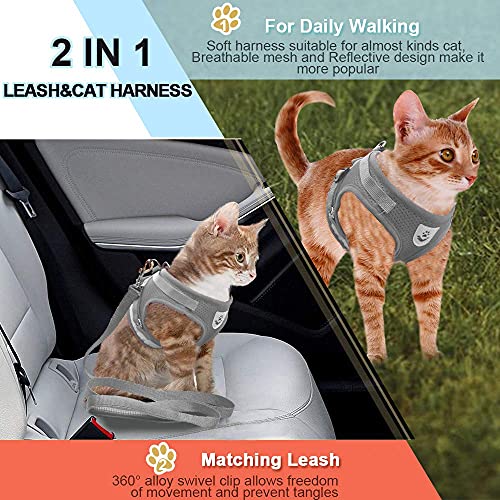 Supet Arnés y Correa para Gato Chaleco Reflectante de Nylon Suave para Perros Pequeños para Correr, Correr, Correas de Entrenamiento, Adecuado para Gatos, Cachorros, Mascotas Pequeñas