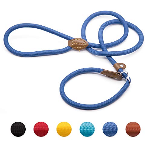 Supet Perros Correa Antideslizante con Tope de Tracción Correa de Moxon Trenzada Suave y Duradera con Collar Correa Retriever Ajustable para Perros Pequeños, Medianos y Grandes