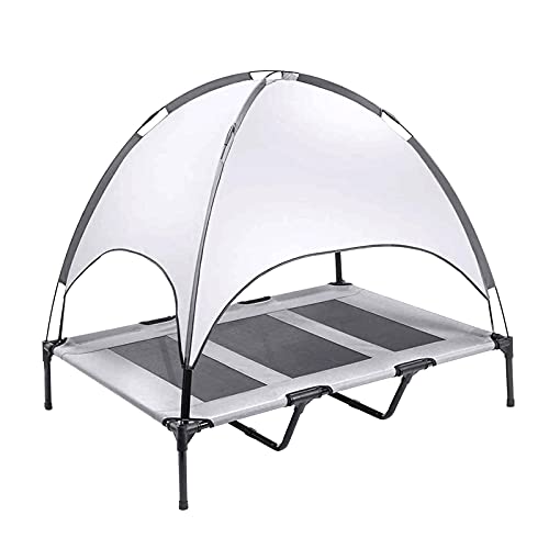 Sweety Cuna elevada para Perros Mediana con Dosel extraíble Carpa elevada para Cama para Mascotas, sombrilla portátil para Acampar en la Playa, Suministros para Exteriores