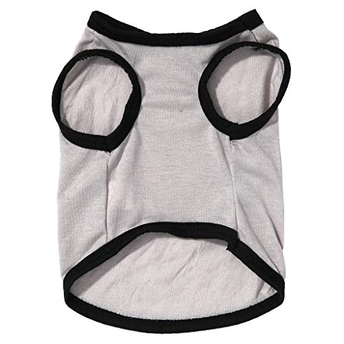 Sylar Ropa para Mascotas, Camiseta del Animal Domestico Camiseta De Mascotas Sin Manga Cuello Redondo Disfraz De Cachorro para Perro Pequeño Chaleco De Estampado para Perros