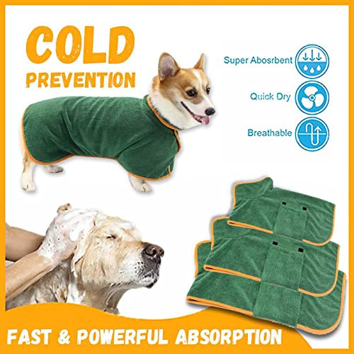 SYT-MD Toalla Perro, Perro Albornoz Toalla Baño Robe Mascota Albornoz Secado Abrigo Toalla Absorbente Super Fast Seco Soft Ajustable for Perro Pequeño Medio Grande (Color : Rosado, Size : XL)