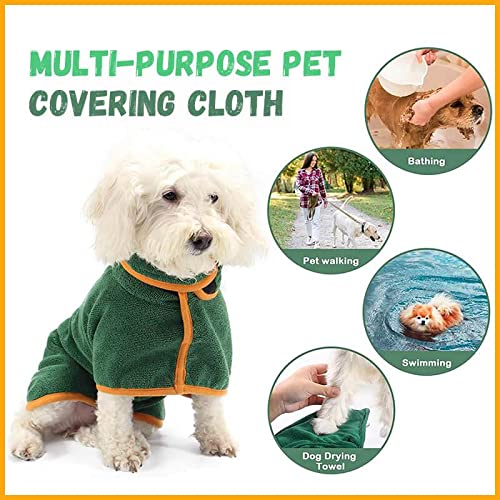 SYT-MD Toalla Perro, Perro Albornoz Toalla Baño Robe Mascota Albornoz Secado Abrigo Toalla Absorbente Super Fast Seco Soft Ajustable for Perro Pequeño Medio Grande (Color : Rosado, Size : XL)