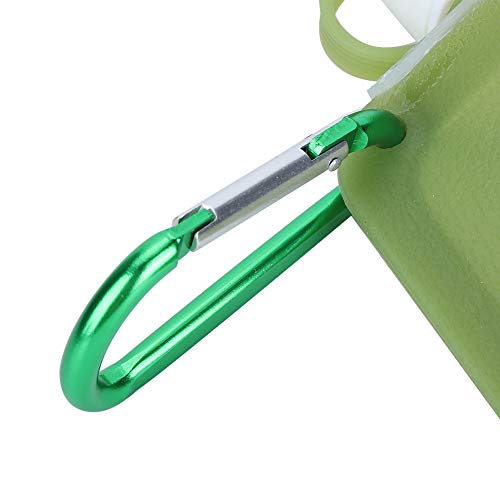 Tabpole 500 ml botellas de agua plegable portátil plegable bolsa de agua de silicona para viajes al aire libre Camping ciclismo (verde)