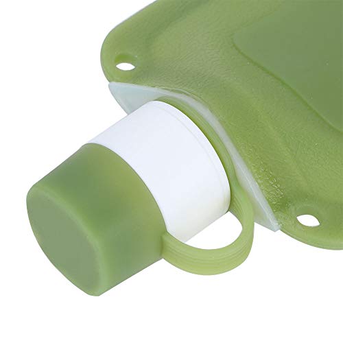 Tabpole 500 ml botellas de agua plegable portátil plegable bolsa de agua de silicona para viajes al aire libre Camping ciclismo (verde)