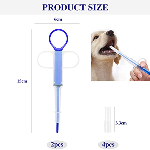 TAFAFTL Jeringa de Silicona con Dedo Anillos Alimentación Medicamentos para Pastillas, Cápsulas para Mascotas（2 unidades）