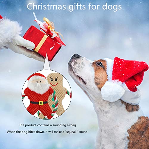 TaimeiMao Juguetes Navideños para Mascotas,Juguete para Perros de Peluche,Juguete Chirriante Interactivo para Perros,Interactivo de Juguetes para Mascotas,para Perros pequeños, medianos y Grandes (B)