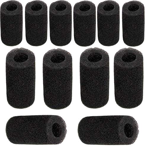 Tangger 12 PCS Esponja de Filtro de Acuario,15/22 mm Filtro Especial de Eponja para Entrada de Agua de Acuario,Fish Tank Prefiltro Esponja Rollo,Prefiltro del Acuario de la Cubierta de Espon