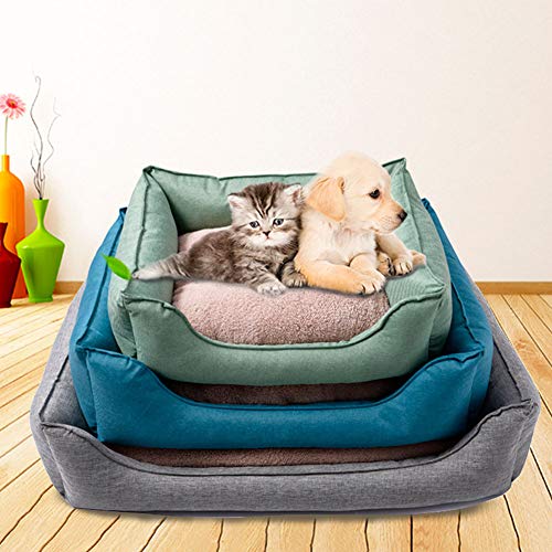 Teddy Cama del Perro - Angular, Perro Cómoda Cama/Cesta para Perros Lavable, Pequeña con La Frontera Que Los Perros Lugar para Dormir, Ropa De Cama para Gatos Y,D,L