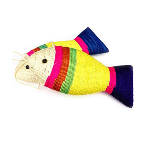 TEHAUX Cojín rascador para gatos, juguete en forma de pez para gatos, arañazos en el suelo, alfombra para gatos y arañazos, tablas para animales (colores aleatorios)