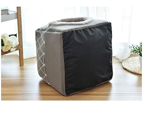 thematys Cueva del Gato I Cama para Gatos con Cojines Extra I Casa para Gatos Plegable I Cueva Convertible I Portátil y Resistente a los arañazos (Style 6, XL (38 x 38 x 34 cm))