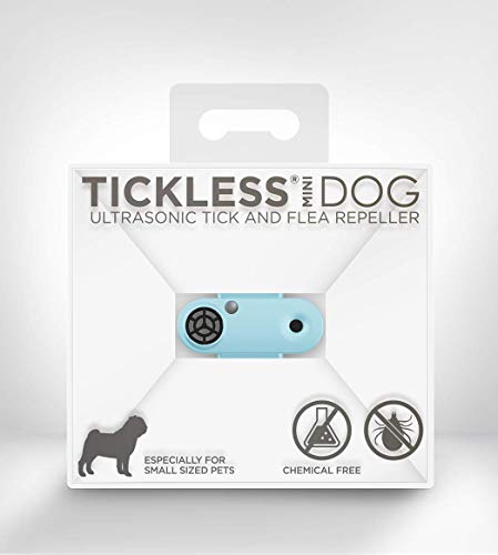 TICKLESS Mini Dog - Dispocitivo ultrasónico recargable, repelente de pulgas y garrapatas para mascotas - Azul