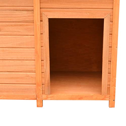 Tidyard Caseta para Perros Madera Maciza de Pino y Abeto 72x85x82 cm