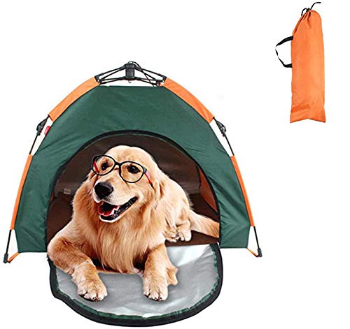 Tienda de campaña impermeable para mascotas, tienda de campaña portátil para mascotas o caseta para interiores y exteriores para sombra, refugio y seguridad.