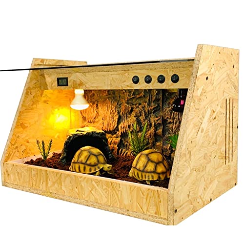 Tienda de Mascotas Caja de Cuerpo Vivo, Reloj de exhibición de Reptiles Tortuga ranurada Gecko Vivarium Crianza León de Crin Lagarto Bola Python Terrario