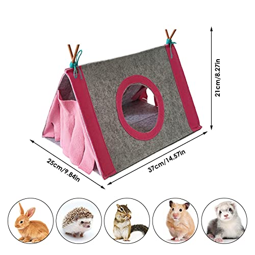 Tienda De Refugio Para Hámsters, Tienda De Campaña Para Animales Pequeños, Refugio Triangular Para Conejos, Refugio, Conejillo De Indias, Chinchilla, Erizo, Rata, Ardilla, Hurón, Conejito Enano