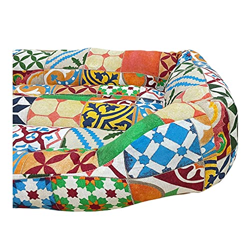 TIENDA EURASIA® Cama para Perros - Cuna Acolchada Rellena de Fibra Hueca Siliconada - Cama de Tela Loneta Lavable - Ideal para Perros y Gatos (S - 55 x 40 cm, Estampado Hidraulico)