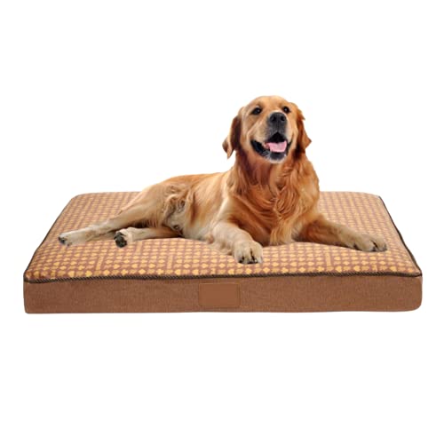 TIENDA EURASIA® Cama para Perros Originales - Cama Perro Acolchada con Funda Lavable y Relleno de Espuma de 8 cm de Grosor (120x80x8cm, Marron)